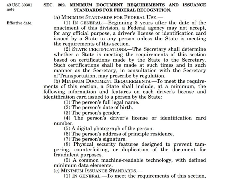 Real Id Act Of 2005 Real Beneficial Owners Act Of 2019 Regtech Consulting Llc